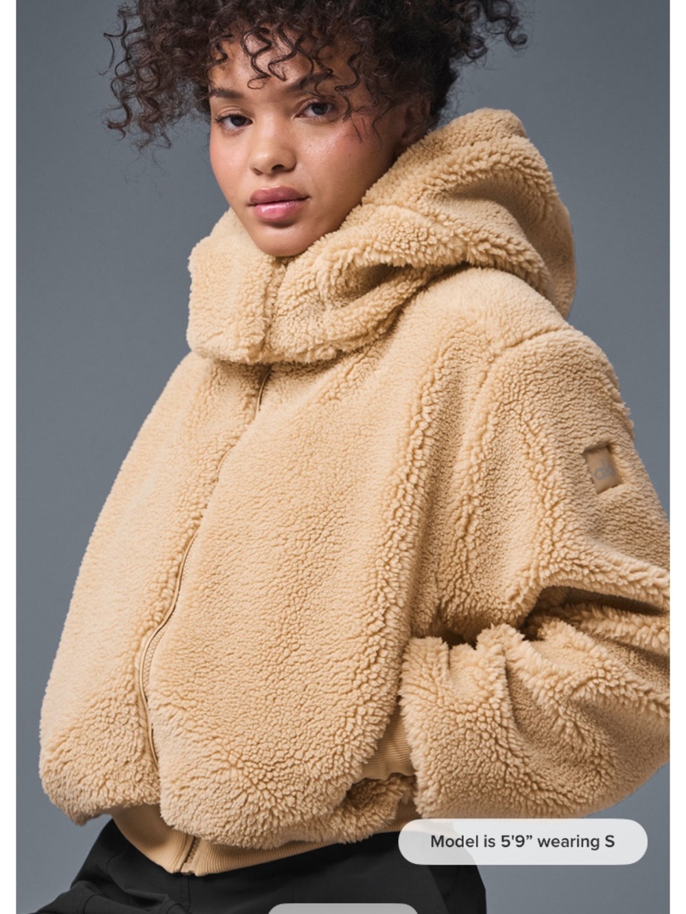Alo foxy sherpa jacket. Color camel - Picture 4 of 4